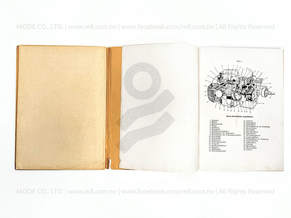 縮圖：1942(民國31年)，BMW R12 摩托車手冊 - 軍用版