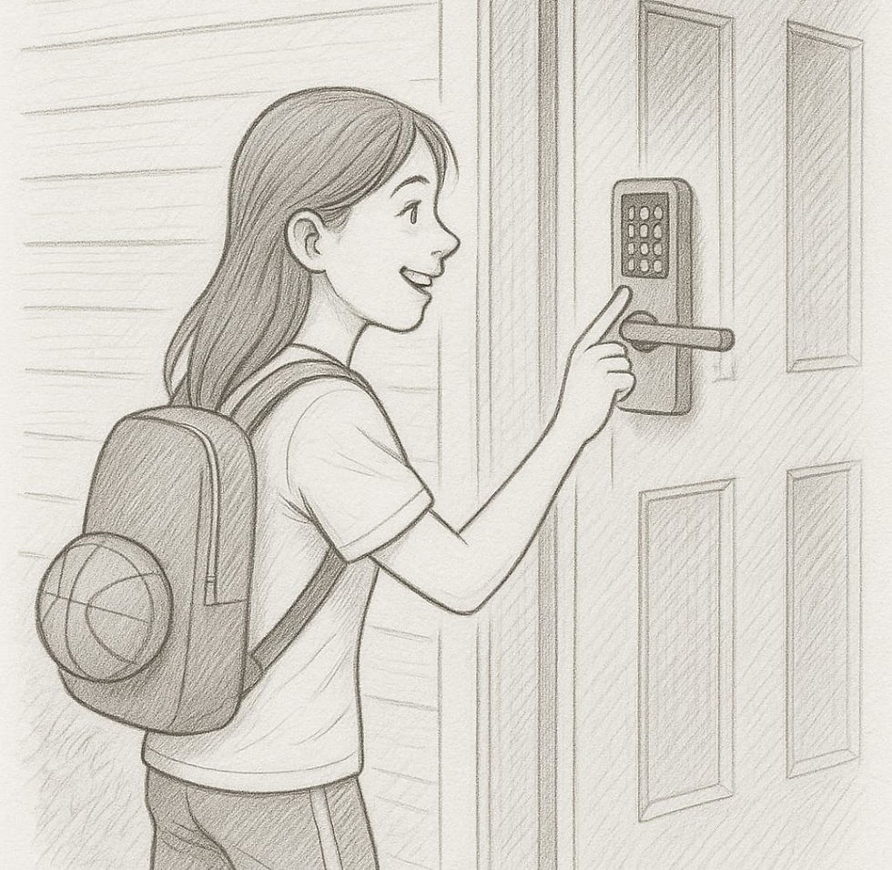 Shanaya entered by entering code