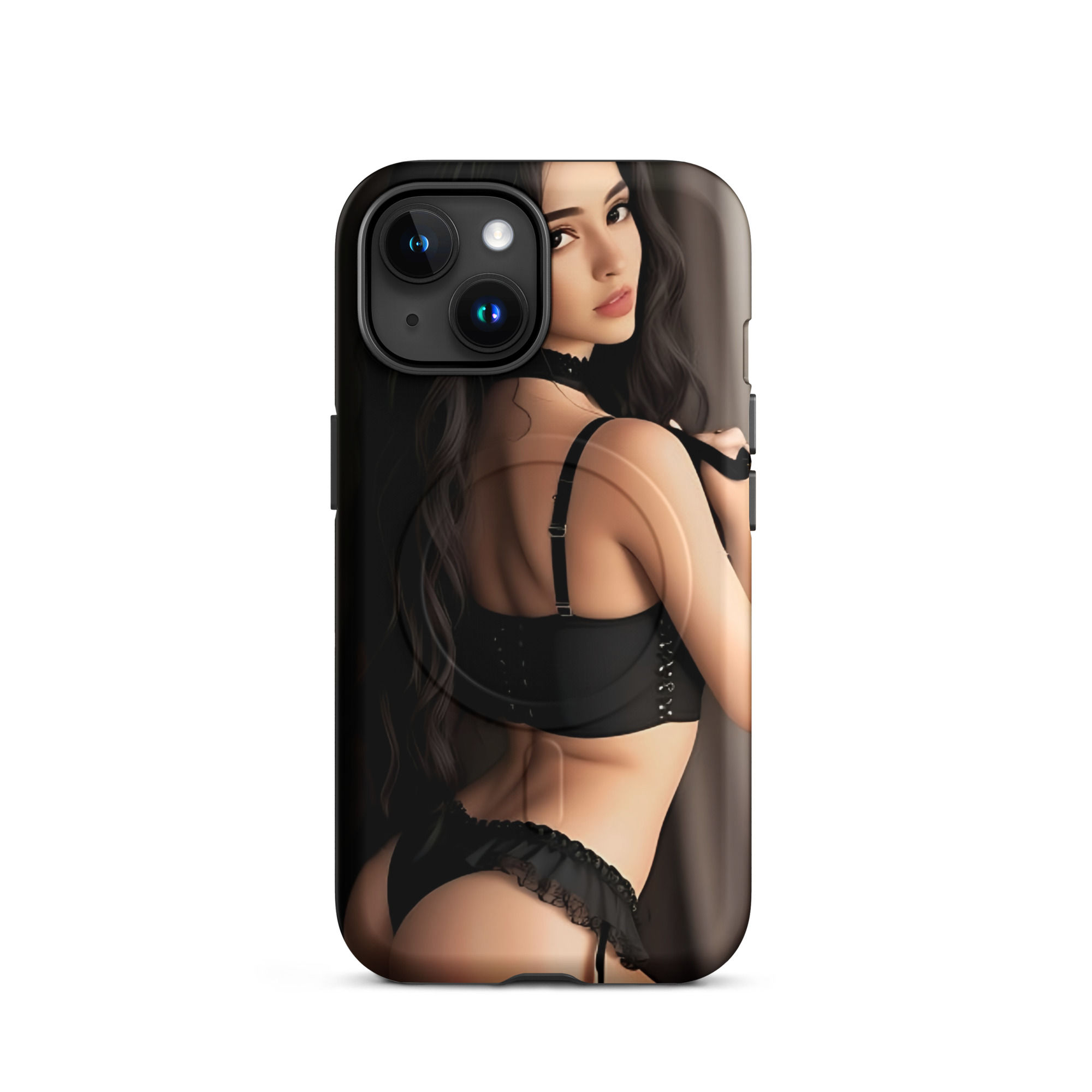 Black Lingerie MagSafe® tough case for iPhone®
