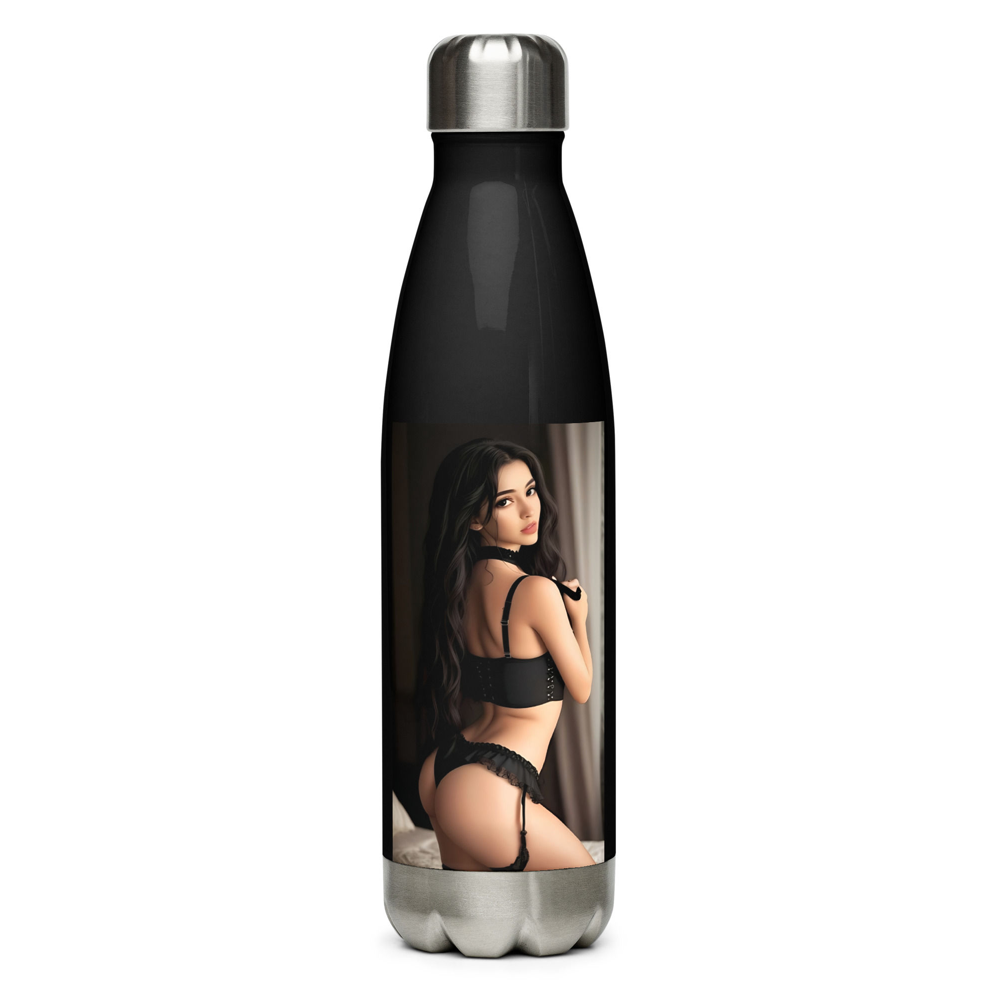 Black Lingerie Stainless steel water bottle