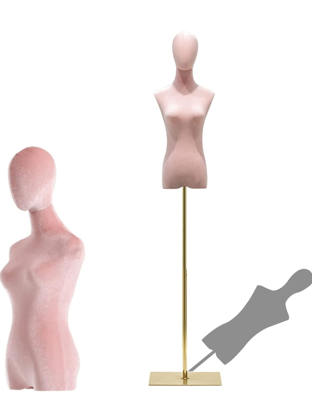 Pink Velvet Full Body Mannequin