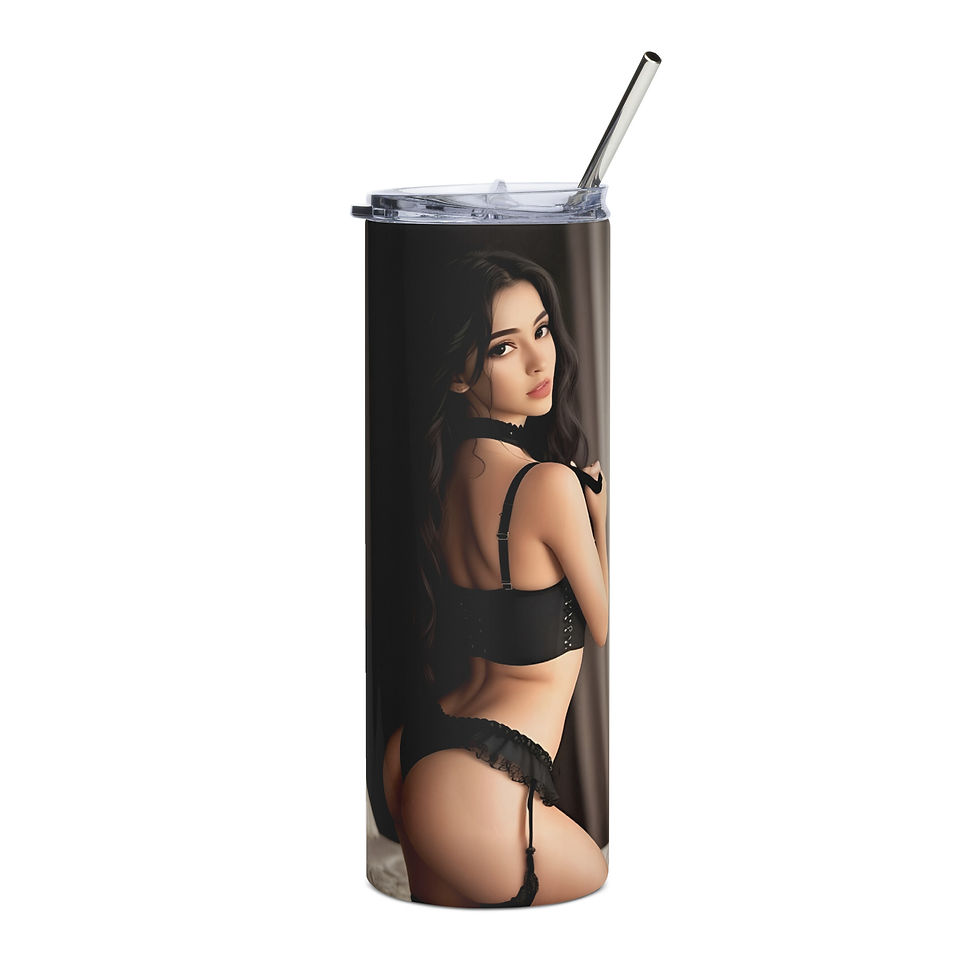 Thumbnail: Black Lingerie Stainless steel tumbler
