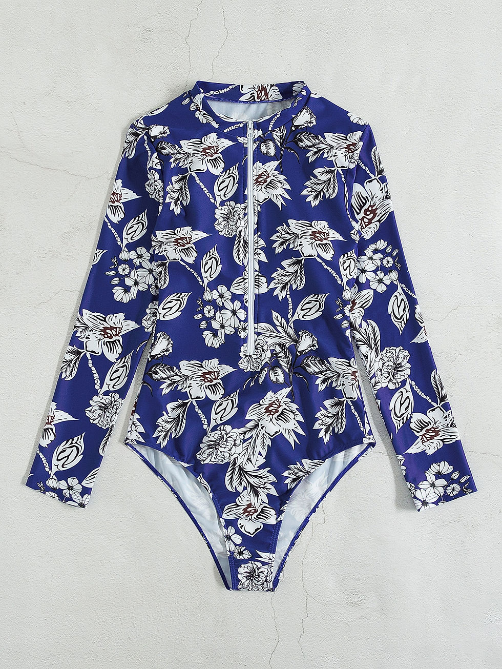 Miniatura: EMERY ROSE Plant Print Zipper One Piece Swimsuit