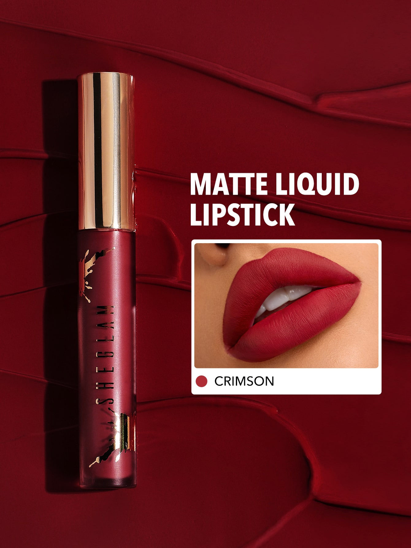 SHEGLAM Matte Allure Liquid Lipstick - Crimson