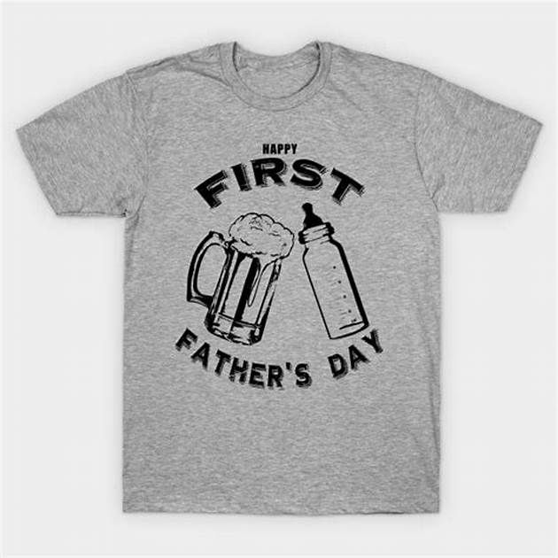 Sports Grey Father's Day T-Shirt: Custom