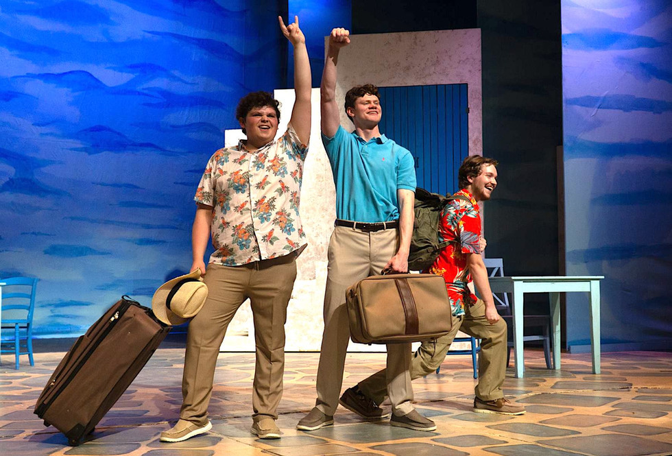 Matthew Read as Harry Bright, Jack McMahon as Sam Carmichael, and Matthew Torkilsen as Bill Austin
Mamma Mia!
Marquette Theatre
Milwaukee, WI
2022
Photo by Josh Meitz