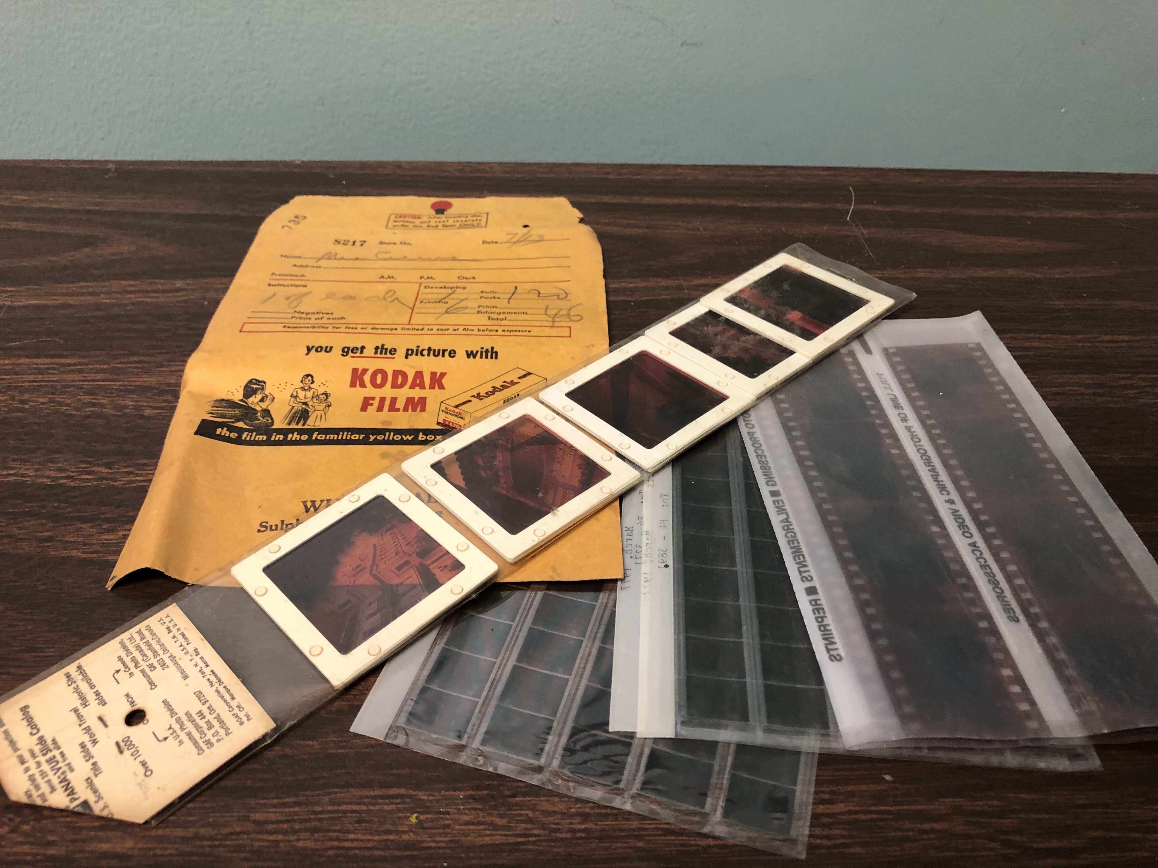 Vintage developed film