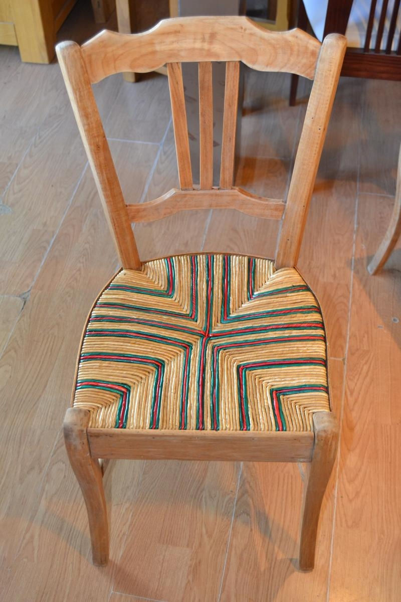 Rempaillage de Chaise couleurs Artisan rempailleur du Rhone 69 et de la Loire 42