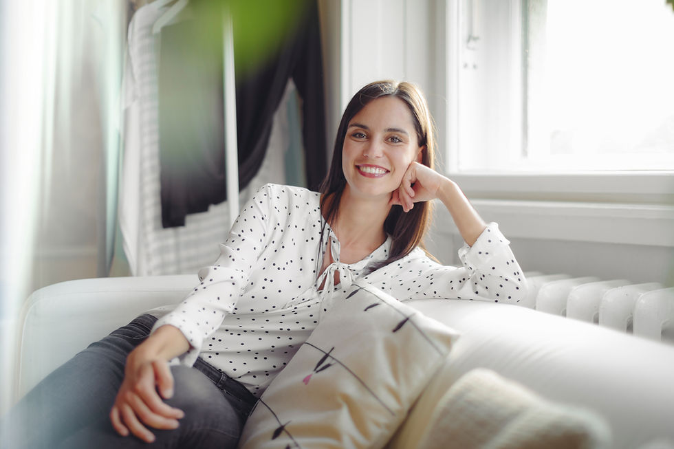 Smiling Woman Relaxing