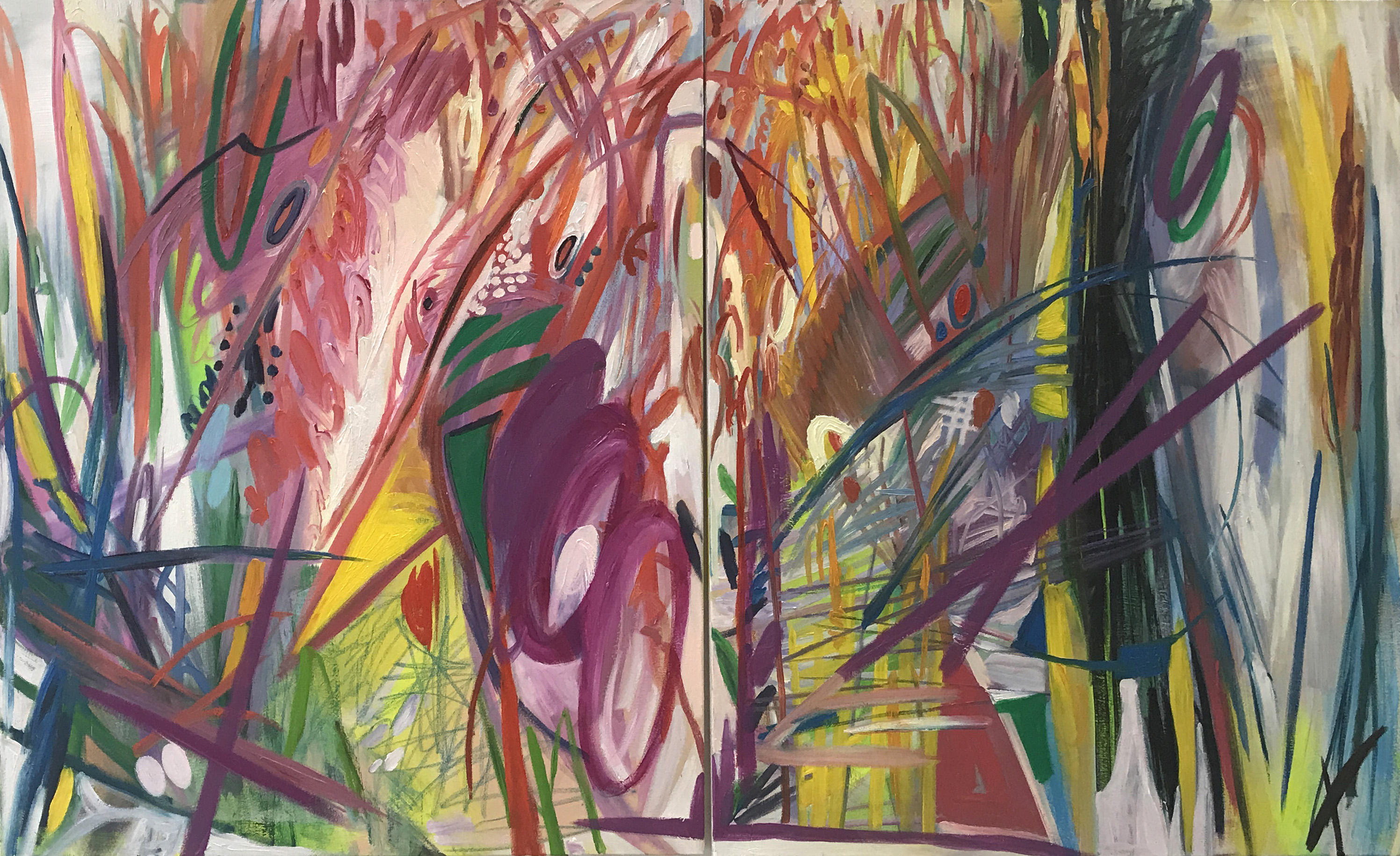 Moving through forest