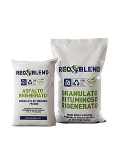 Sacchi Recoblend® asfalto rigenerato per ripristino livelli stradali