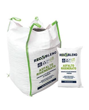 Sacchi di asfalto a freddo rigenerato Recoblend® di Recoworld®