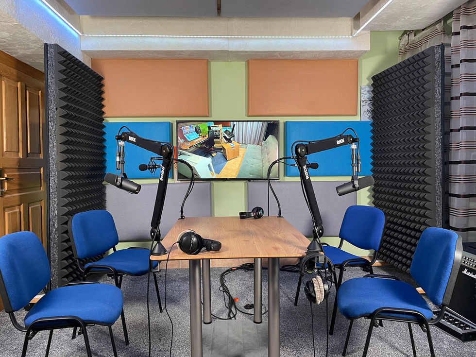 Podcast setup of the Marian Manak recording studio