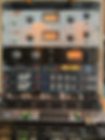 A rack of music equipment