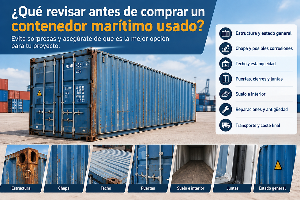 qué revisar antes de comprar un contenedor marítimo usado