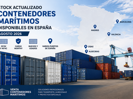 Stock actualizado de contenedores marítimos nuevos y usados disponibles en España