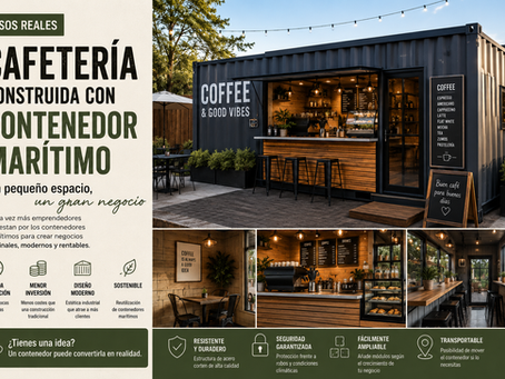 Cafeteria construida con contenedor marítimo