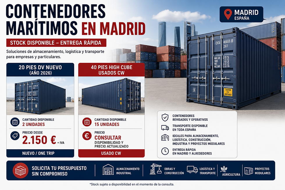 Contenedores marítimos en Madrid