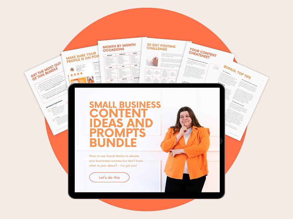 Small Business Content Ideas and Prompts BUNDLE