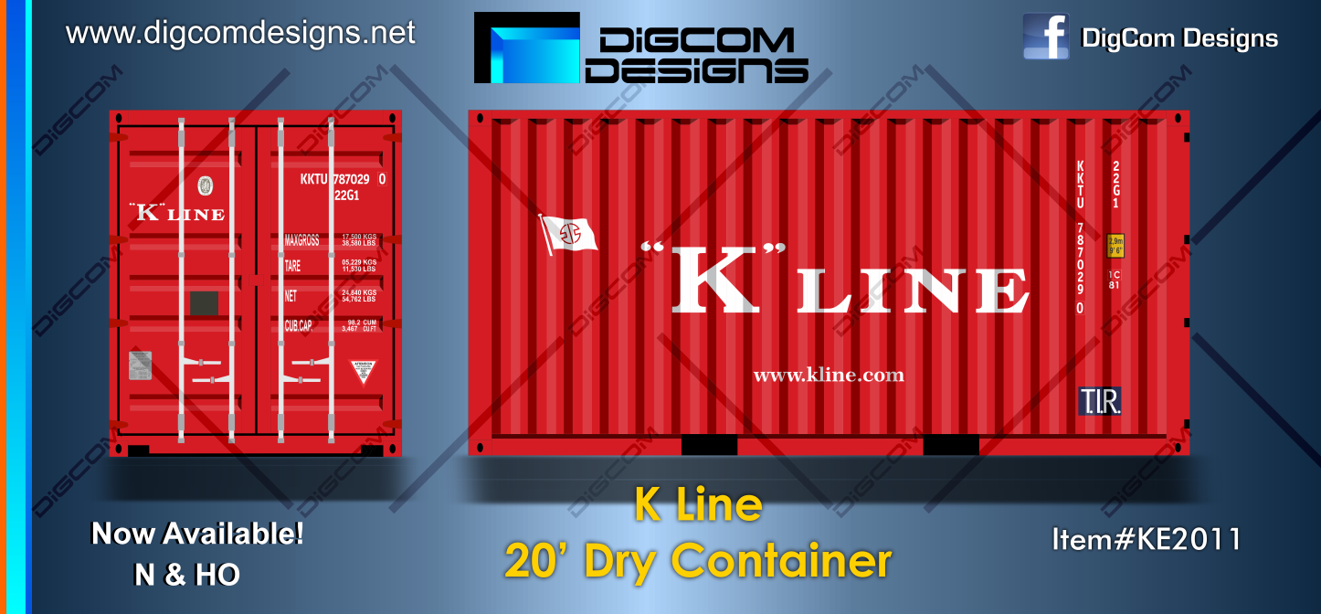 HO - K Line 20' Dry Container