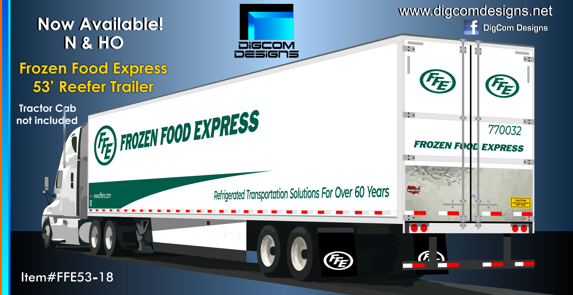 HO- Frozen Foods Express 53' Reefer Trailer