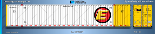 HO-ESTES 53' container | digcomdesigns-shop – N & HO Scale Papercraft Model