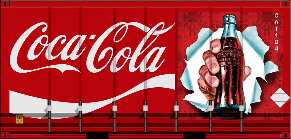 N - COCA COLA 20´Curtain side Sea Container