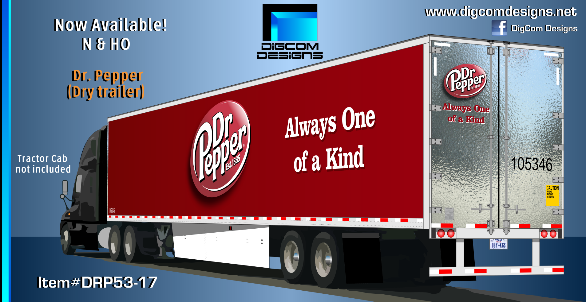 HO- Dr. Pepper 53' dry trailer
