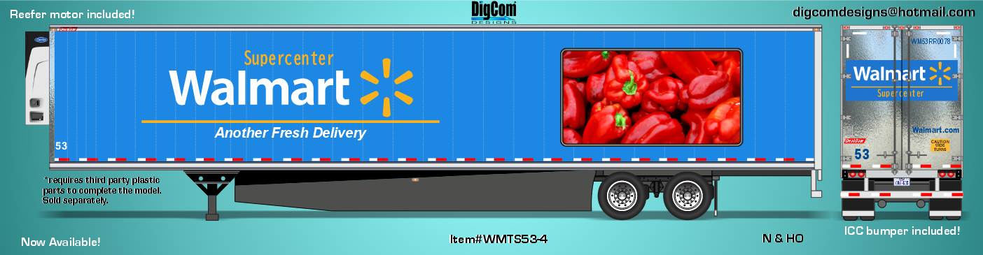 N - Walmart 53' (blue) reefer
