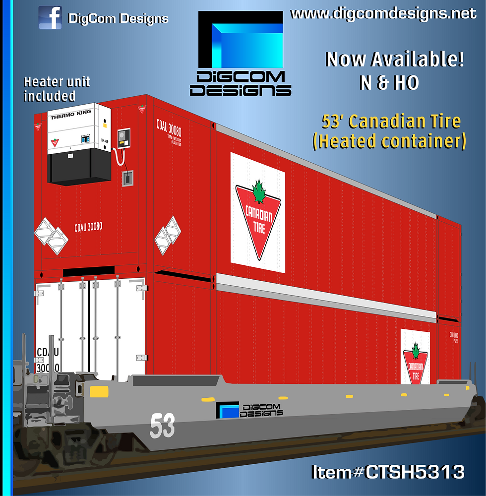 Thumbnail: N- Canadian Tire (small logo) 53' heated container - heater included
