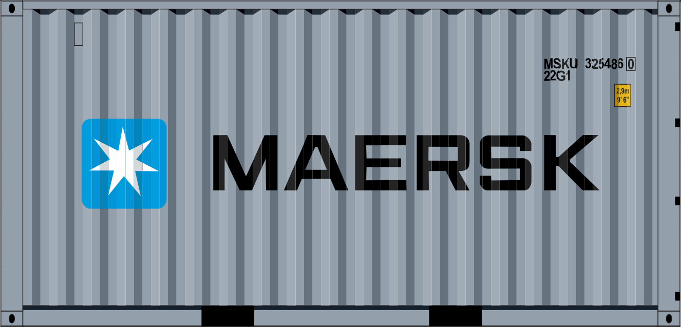 HO - MAERSK 20´Dark Grey Sea Container