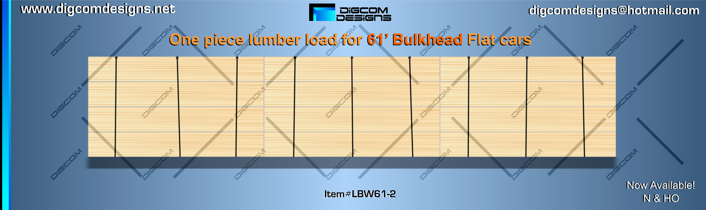 HO-Unwrapped Lumber Load for 61' bulkhead