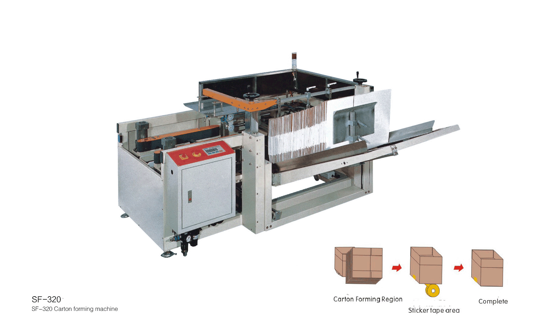เครื่องขึ้นรูปกล่องสินค้า Carton machine,erecter machine