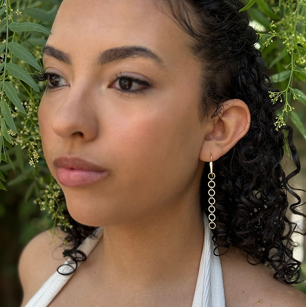 Thumbnail: Mixed Metal Circle Earrings
