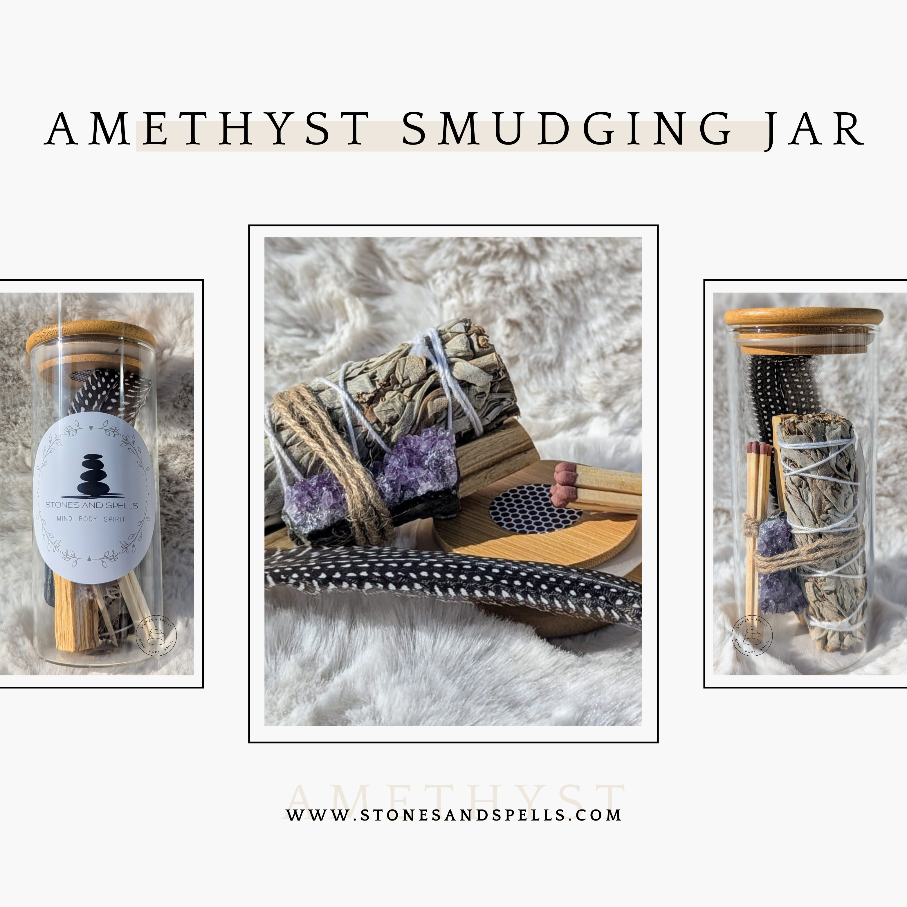 Smudging Jar - Amethyst