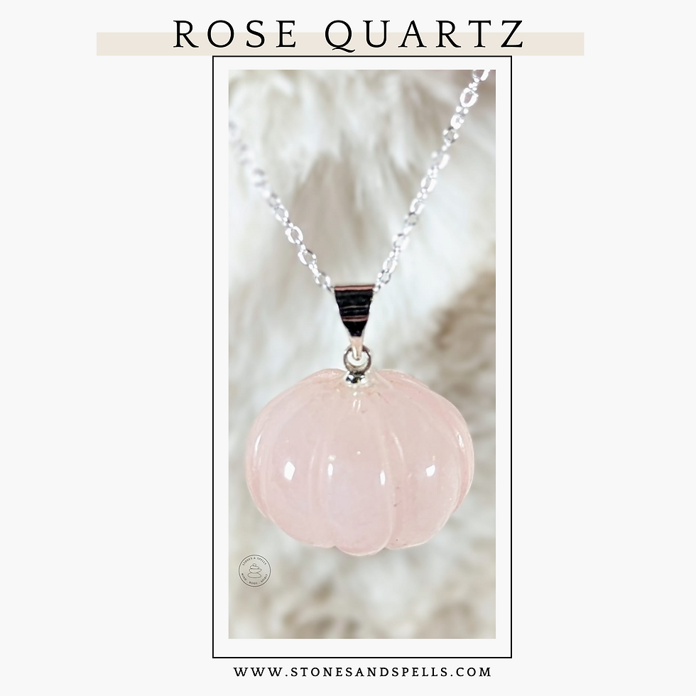 Rose Quartz Pumpkin Pendant