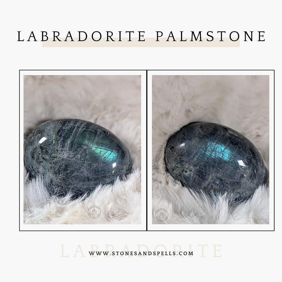 Labradorite Palm Stone 60x45mm