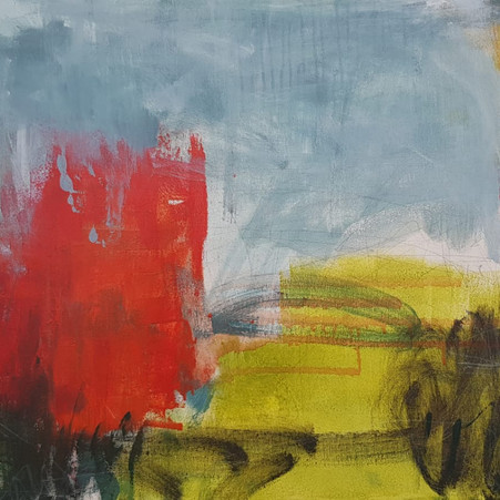 One of 12 artworks, together
Make up one long piece. An abstract painting called Ongoing Story. The work is divided
For an introduction and five chapters. Each chapter (except the fifth) consists of 2-3 parts.