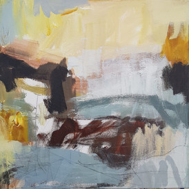 One of 12 artworks, together
Make up one long piece. An abstract painting called Ongoing Story. The work is divided
For an introduction and five chapters. Each chapter (except the fifth) consists of 2-3 parts.
