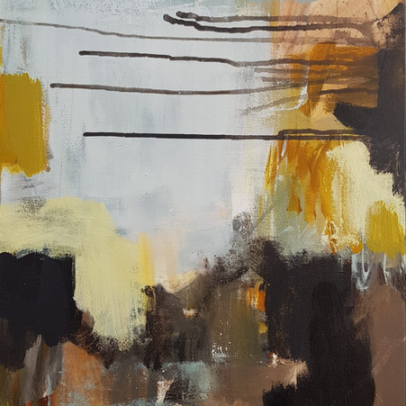 One of 12 artworks, together
Make up one long piece. An abstract painting called Ongoing Story. The work is divided
For an introduction and five chapters. Each chapter (except the fifth) consists of 2-3 parts.