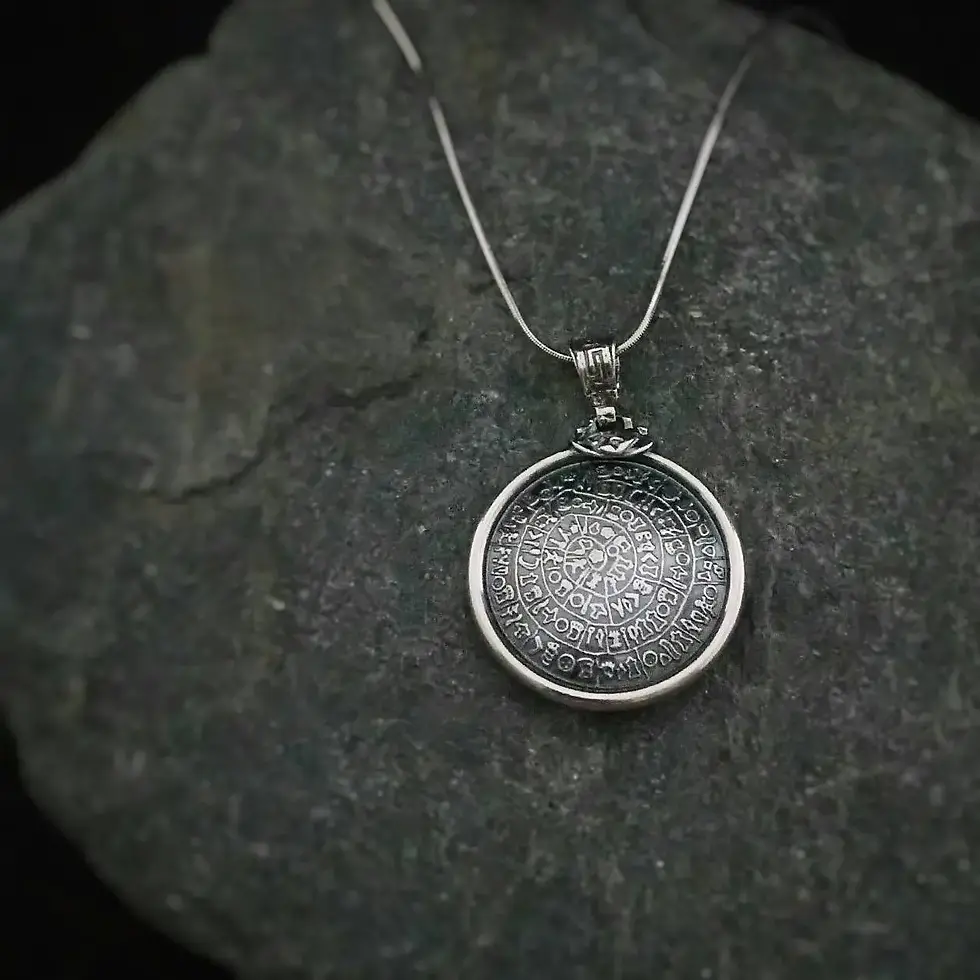 Μικρογραφία: Phaistos Disc 925 Silver Pendant