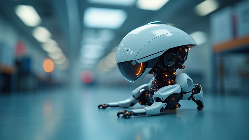 Close-up view of a nanobot in a laboratory setting