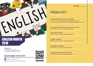 Speak English. Pass it on (English Month - April)