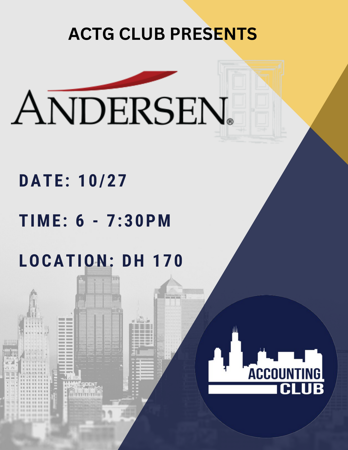 Firm Night Meet Andersen UIC Accounting Club