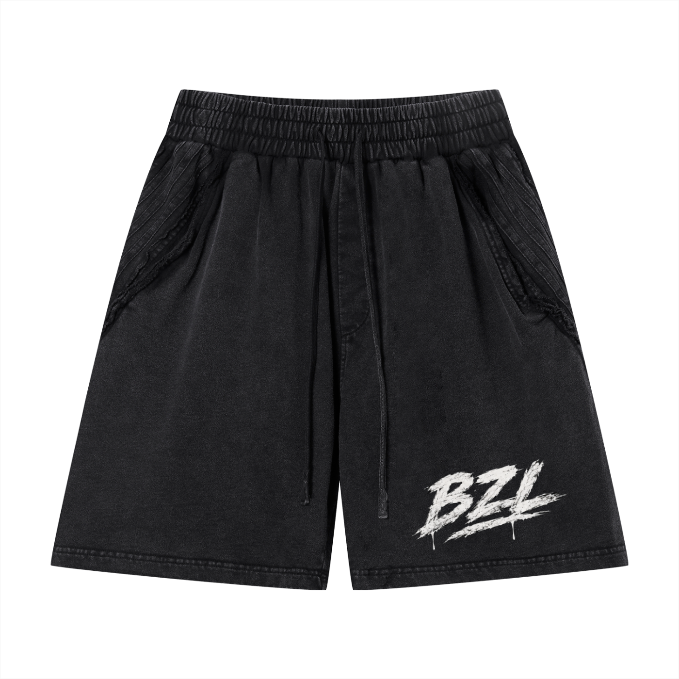 Men's Vintage Wash Raw Edge Shorts