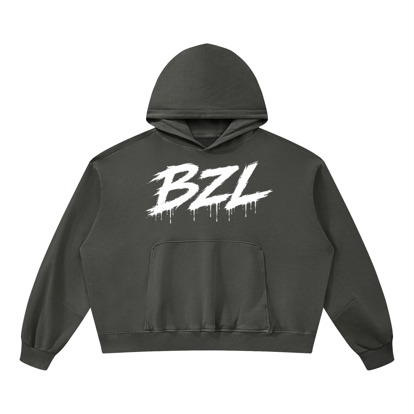 BZL Men's Boxy Vintage Washed Hoodie