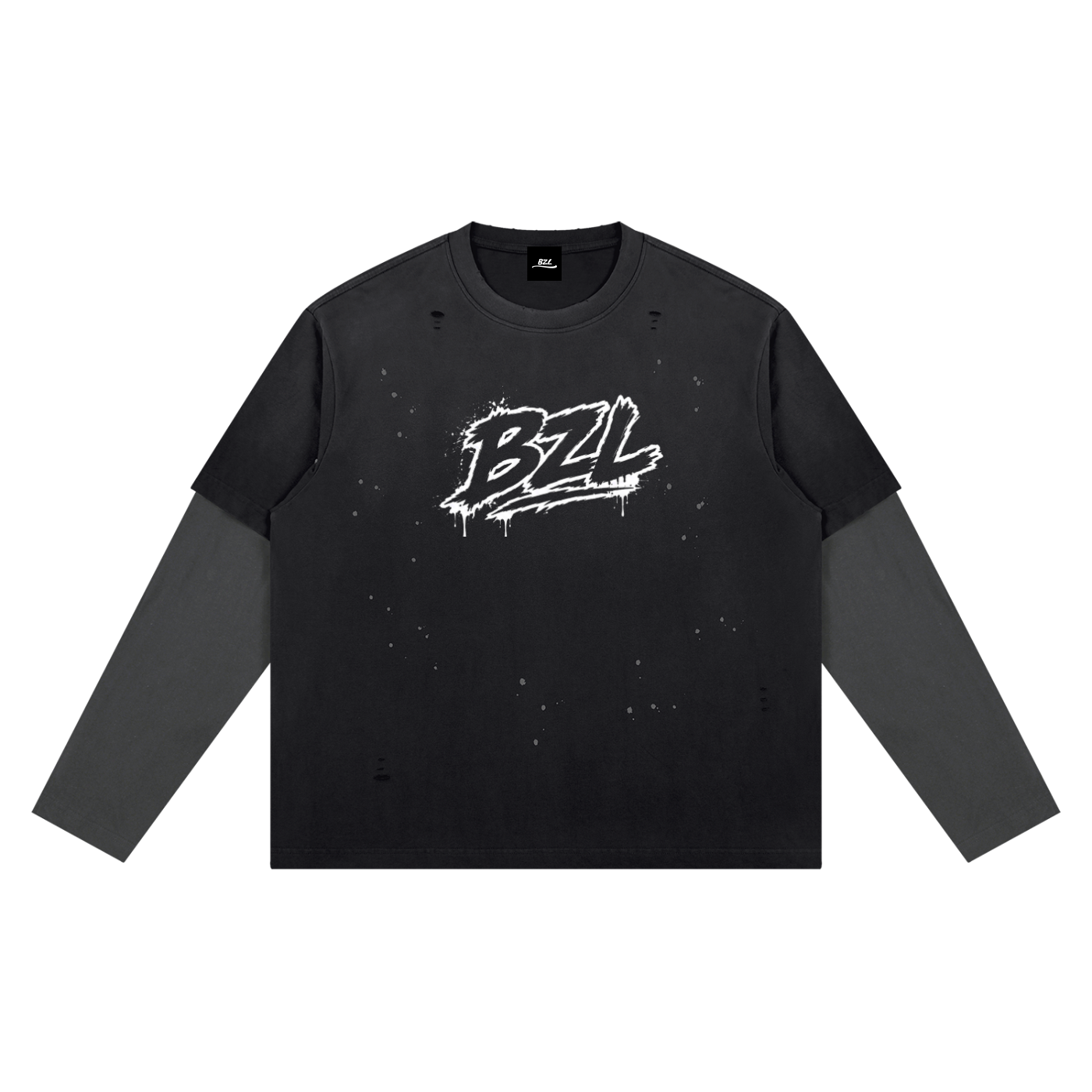 BZL Vintage Wash Distressed Layer T-Shirt