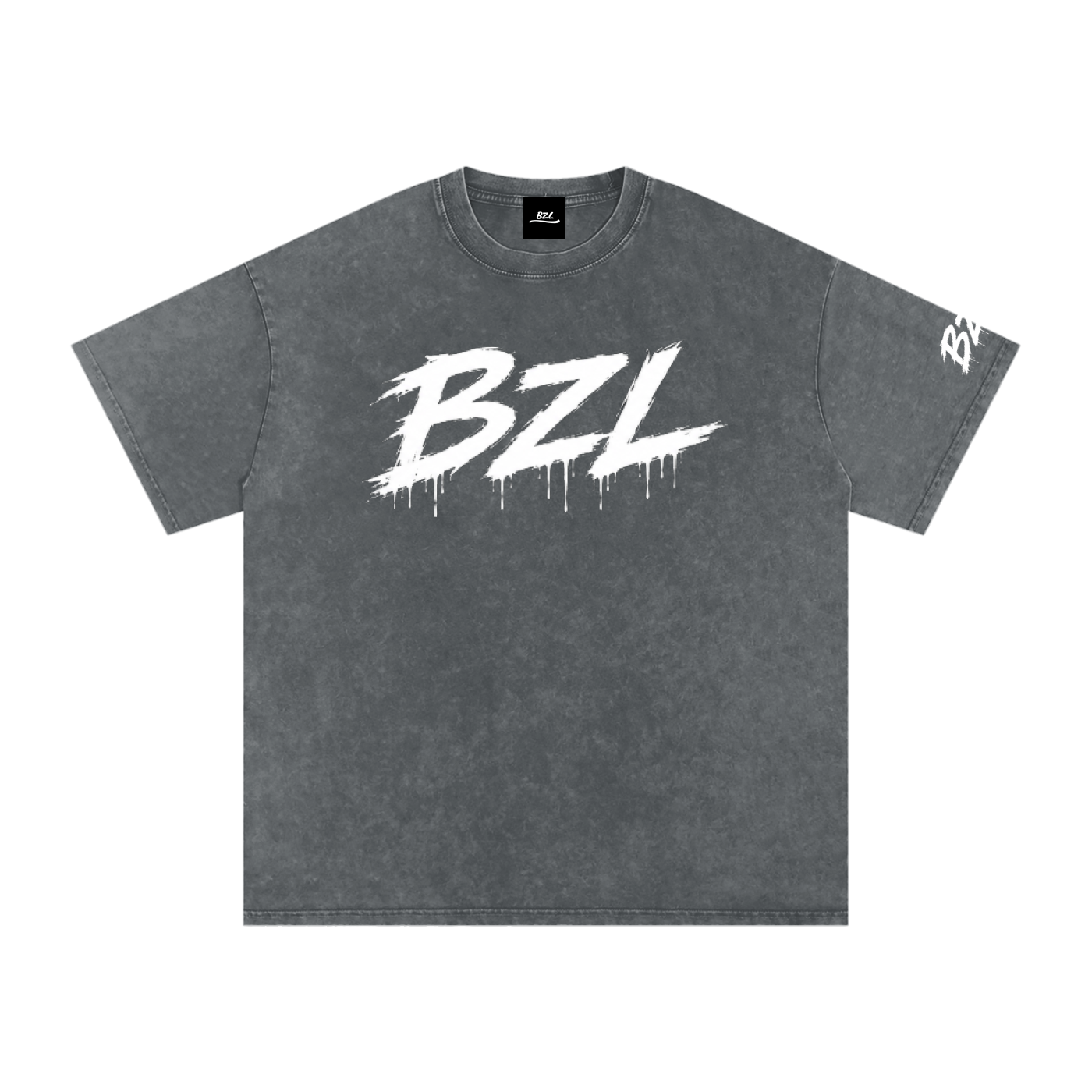 BZL Men's Snow Washed Oversized Cotton T-Shirt