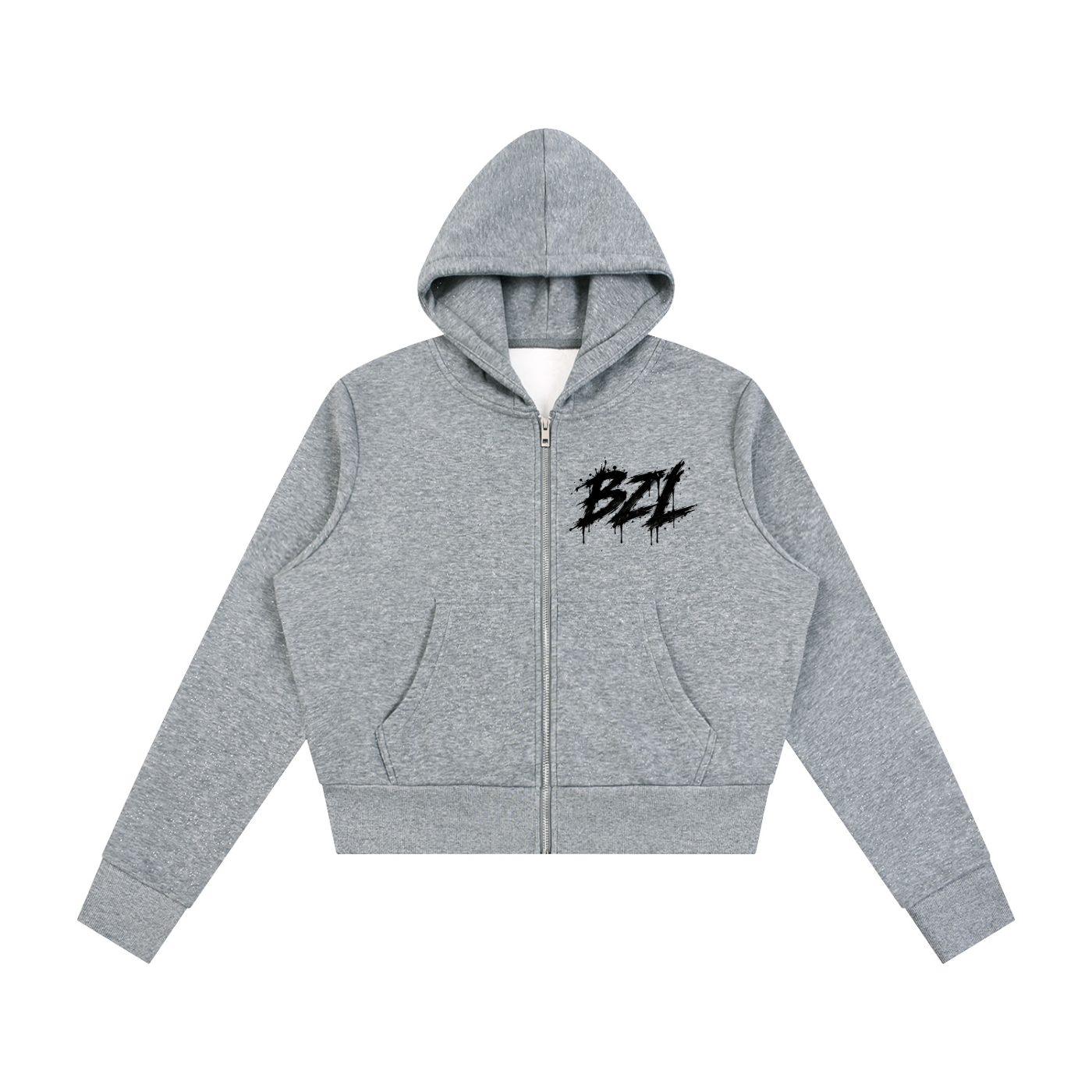 BZL Women's Sparkles Fleece Full Zip Hoodie