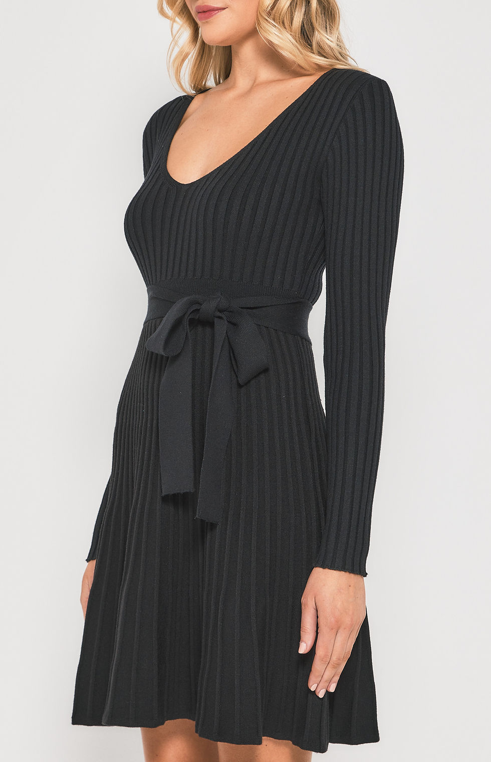 Thumbnail: A-Line Rib Knit Dress